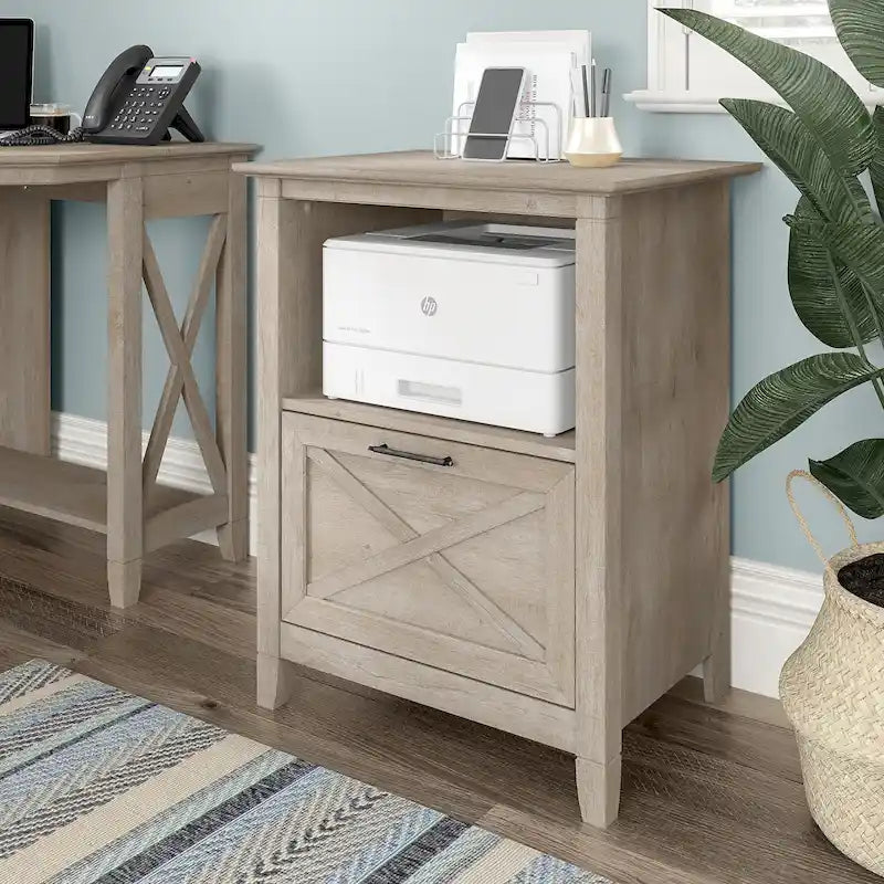 Lateral File Cabinet with Shelf