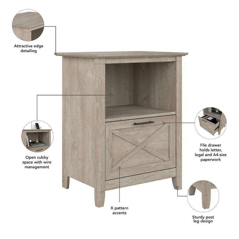 Lateral File Cabinet with Shelf