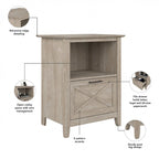 Lateral File Cabinet with Shelf