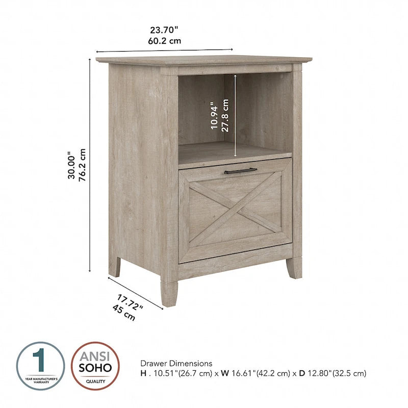 Lateral File Cabinet with Shelf