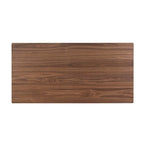 Dining Table, 71 Inch, Retro Angled Legs, Brown Solid Rubberwood