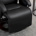 Modern Lounge Chair PU Leather Swivel Recliner Chair Padded Armchair with Footrest and Adjustable Backrest