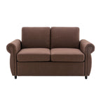 57.9 Pull-Out Sleeper Sofa Loveseat with Twin Size Memory Foam Mattress, Two USB Charging Ports