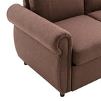 57.9 Pull-Out Sleeper Sofa Loveseat with Twin Size Memory Foam Mattress, Two USB Charging Ports