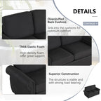 57.9 Pull-Out Sleeper Sofa Loveseat with Twin Size Memory Foam Mattress, Two USB Charging Ports