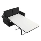 57.9 Pull-Out Sleeper Sofa Loveseat with Twin Size Memory Foam Mattress, Two USB Charging Ports