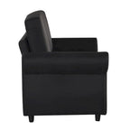 57.9 Pull-Out Sleeper Sofa Loveseat with Twin Size Memory Foam Mattress, Two USB Charging Ports