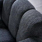 Upholstered Accent Chair 31.10 Wide Boucle Modern Accent Chair Side Chair Comfy Wide Armchair For Bedroom, Living Room