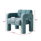 Upholstered Accent Chair 31.10 Wide Boucle Modern Accent Chair Side Chair Comfy Wide Armchair For Bedroom, Living Room