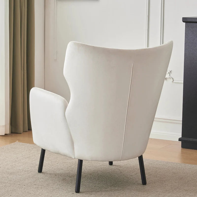 32 Wing Back Velvet Accent Chair