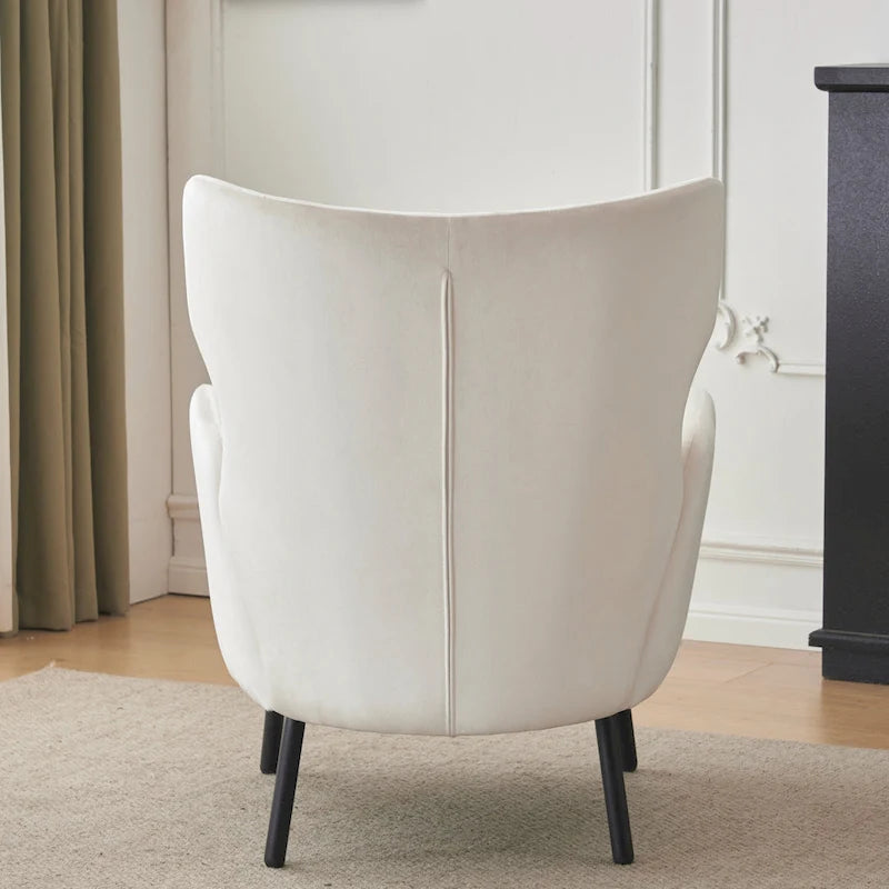 32 Wing Back Velvet Accent Chair