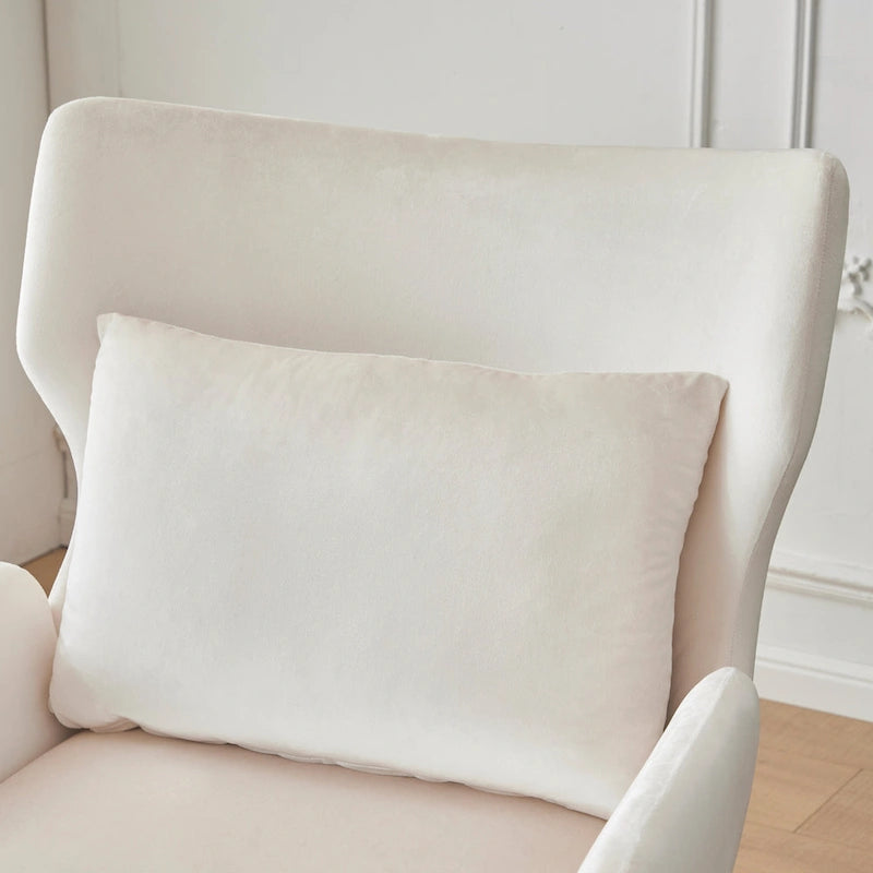 32 Wing Back Velvet Accent Chair