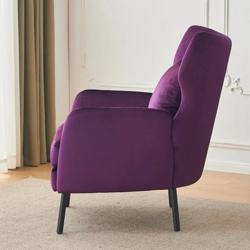 32 Wing Back Velvet Accent Chair