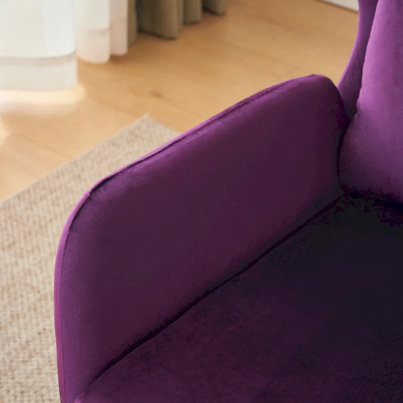 32 Wing Back Velvet Accent Chair