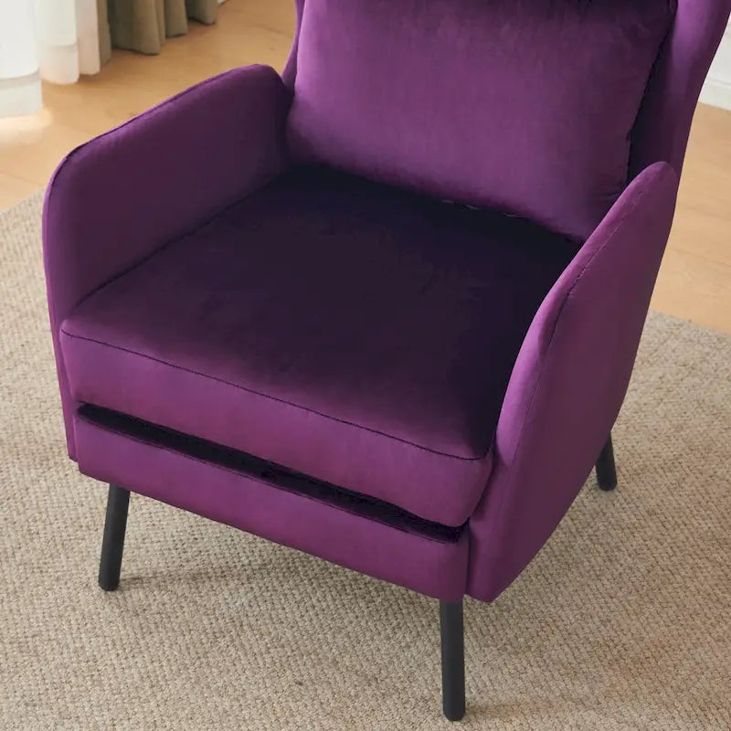 32 Wing Back Velvet Accent Chair