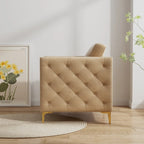 Khaki 35.4 Button Tufted Arm Chair