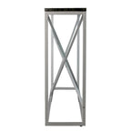 Faux Marble Skinny Console Table