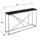 Faux Marble Skinny Console Table