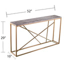 Faux Marble Skinny Console Table