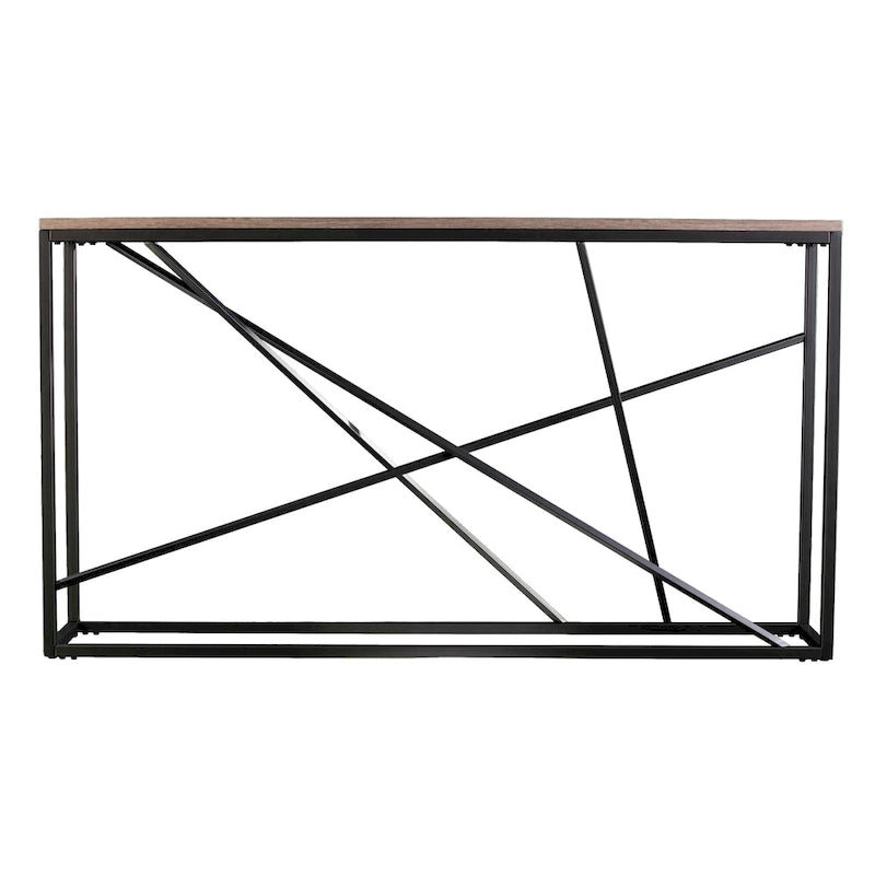 Faux Marble Skinny Console Table