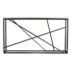 Faux Marble Skinny Console Table