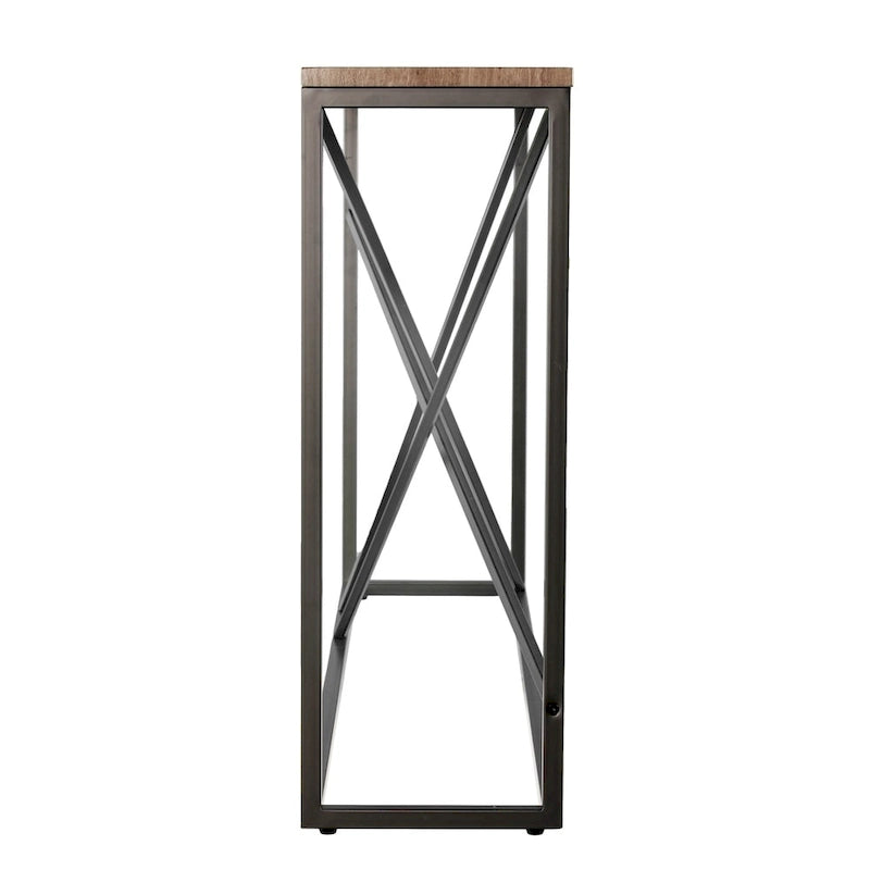 Faux Marble Skinny Console Table