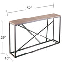 Faux Marble Skinny Console Table