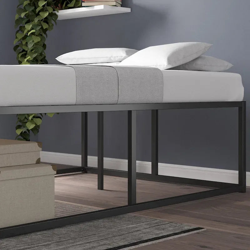 Black Metal Platforma Bed Frame