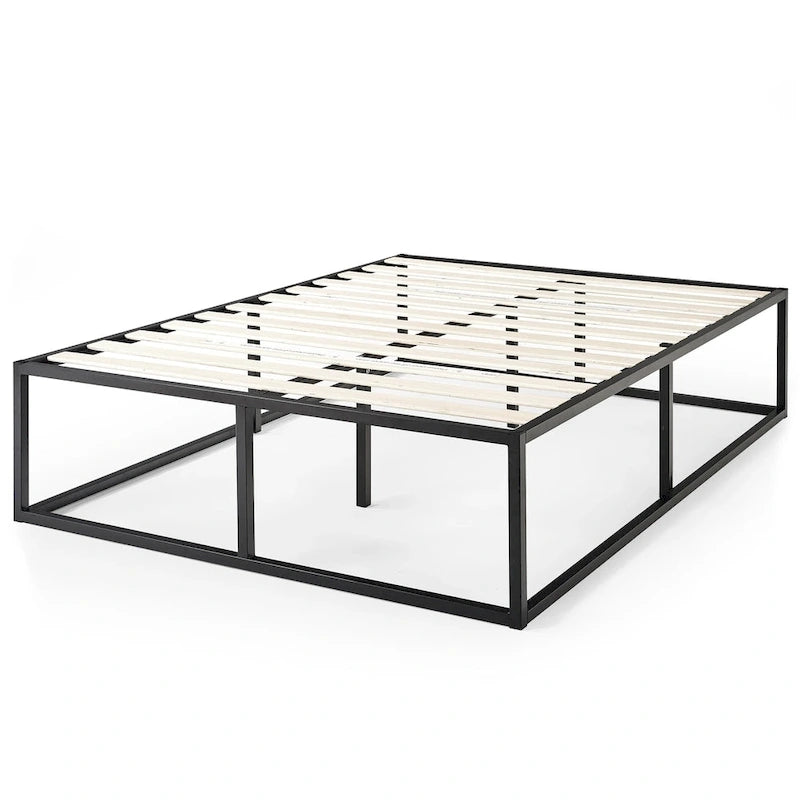 Black Metal Platforma Bed Frame