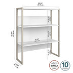 36W Bookcase Hutch