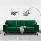 Sofa Couches Velvet 3-Seater Sofa with 5.9 Upholstered Cushion for Living Room/Apartment/Office