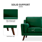 Sofa Couches Velvet 3-Seater Sofa with 5.9 Upholstered Cushion for Living Room/Apartment/Office