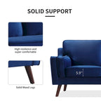 Sofa Couches Velvet 3-Seater Sofa with 5.9 Upholstered Cushion for Living Room/Apartment/Office
