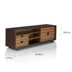 Contemporary Brown 63-inch Multi-functional Storage TV Console