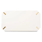 Glam Brushed Gold Metal and White Finished Wood Coffee Table