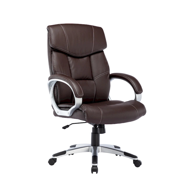 Executive Office Chair, PU Leather, Roller Wheels