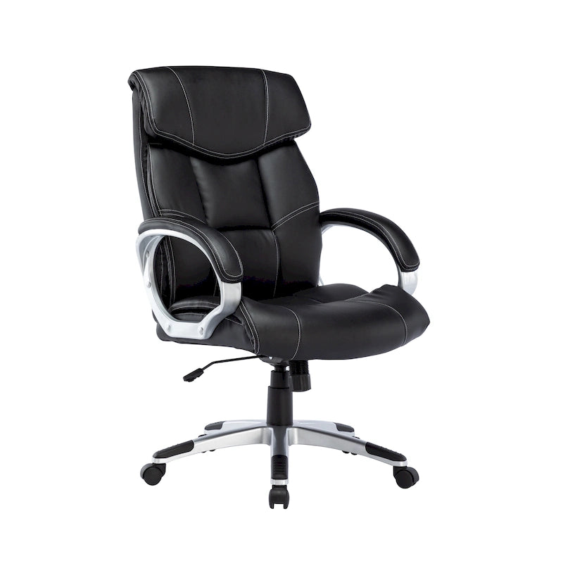 Executive Office Chair, PU Leather, Roller Wheels