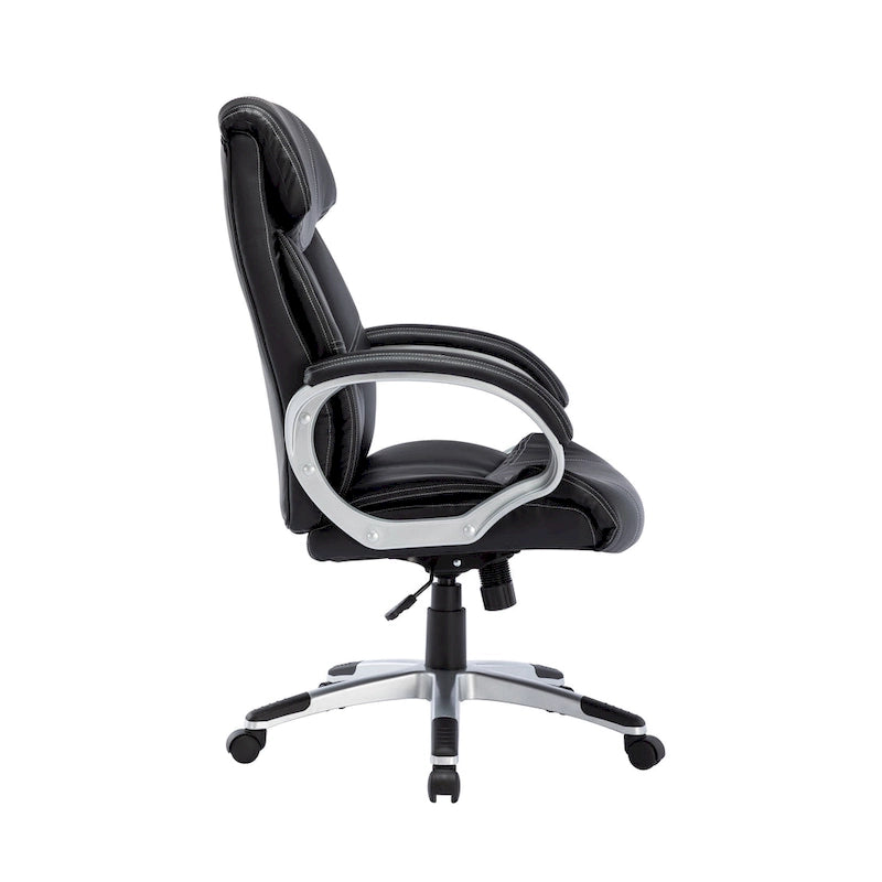 Executive Office Chair, PU Leather, Roller Wheels
