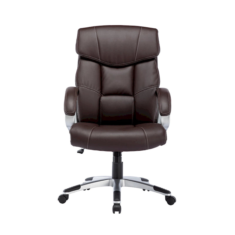 Executive Office Chair, PU Leather, Roller Wheels