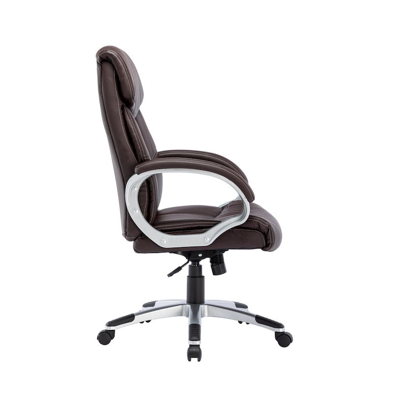 Executive Office Chair, PU Leather, Roller Wheels