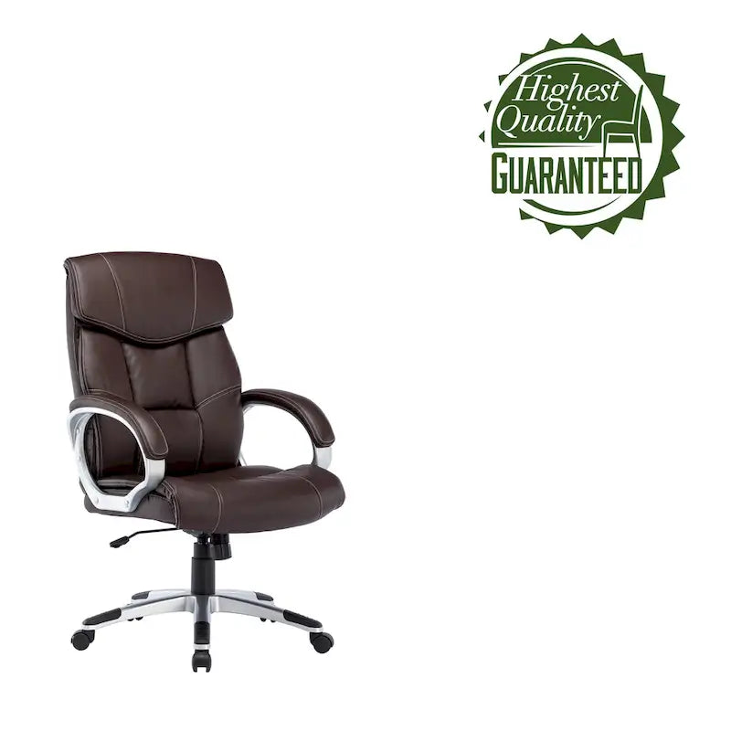 Executive Office Chair, PU Leather, Roller Wheels