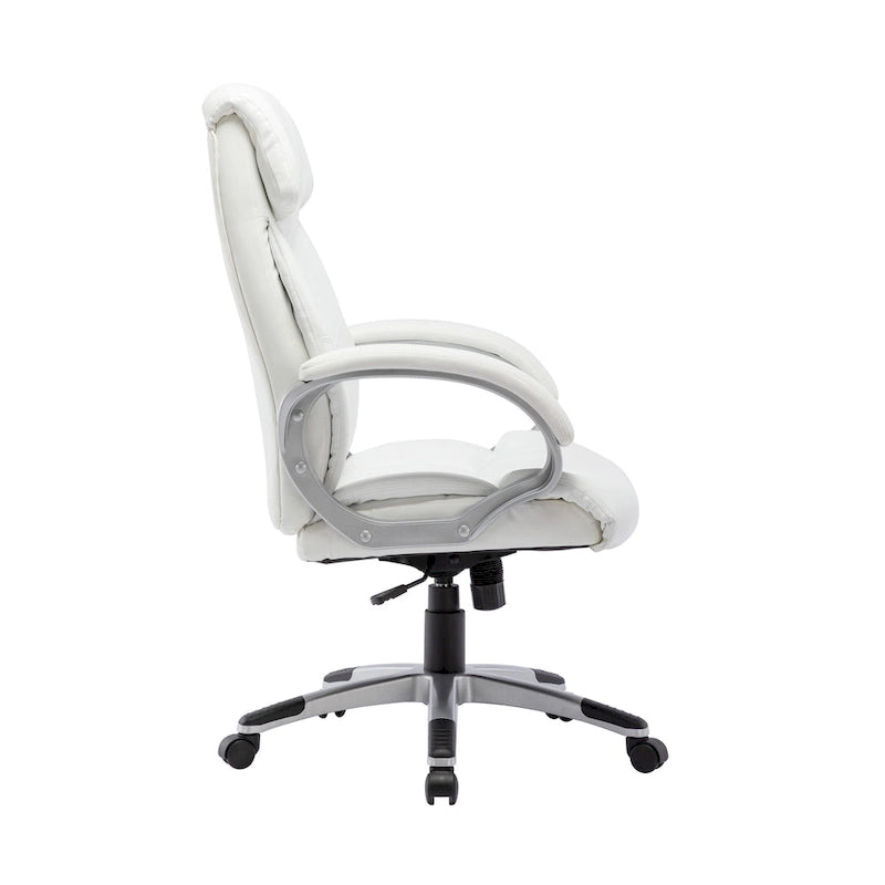 Executive Office Chair, PU Leather, Roller Wheels