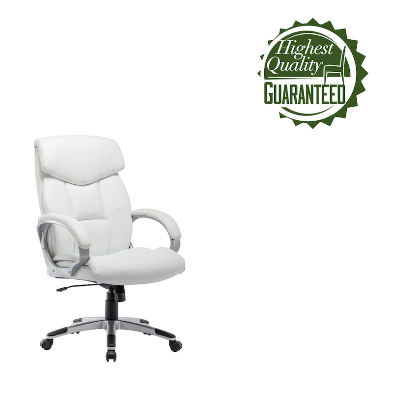 Executive Office Chair, PU Leather, Roller Wheels