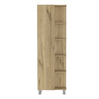 Mirror Linen Cabinet with 4Interior Shelves and 5 External Shelves