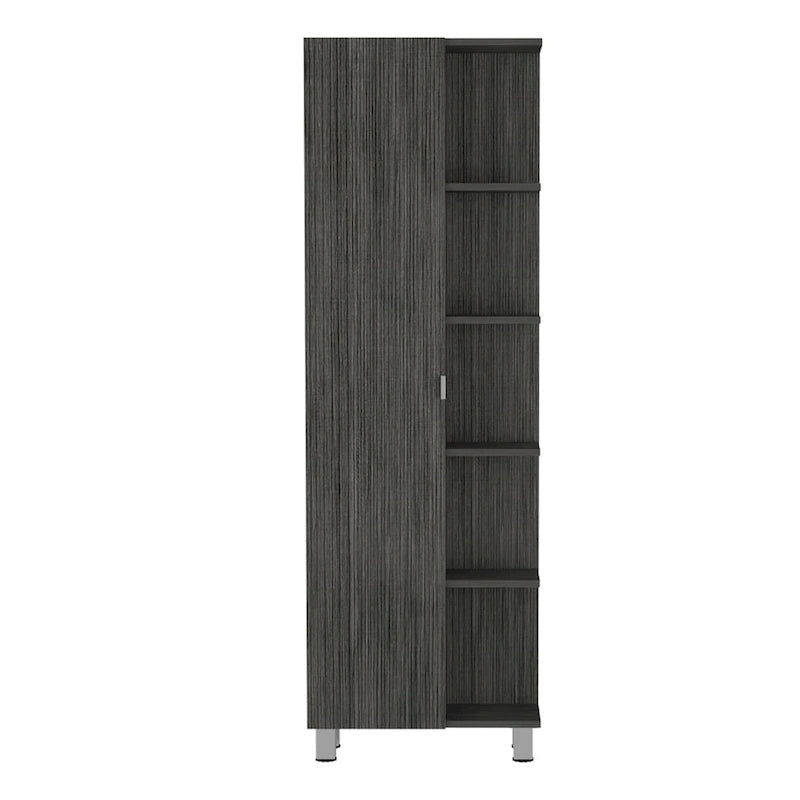 Mirror Linen Cabinet with 4Interior Shelves and 5 External Shelves
