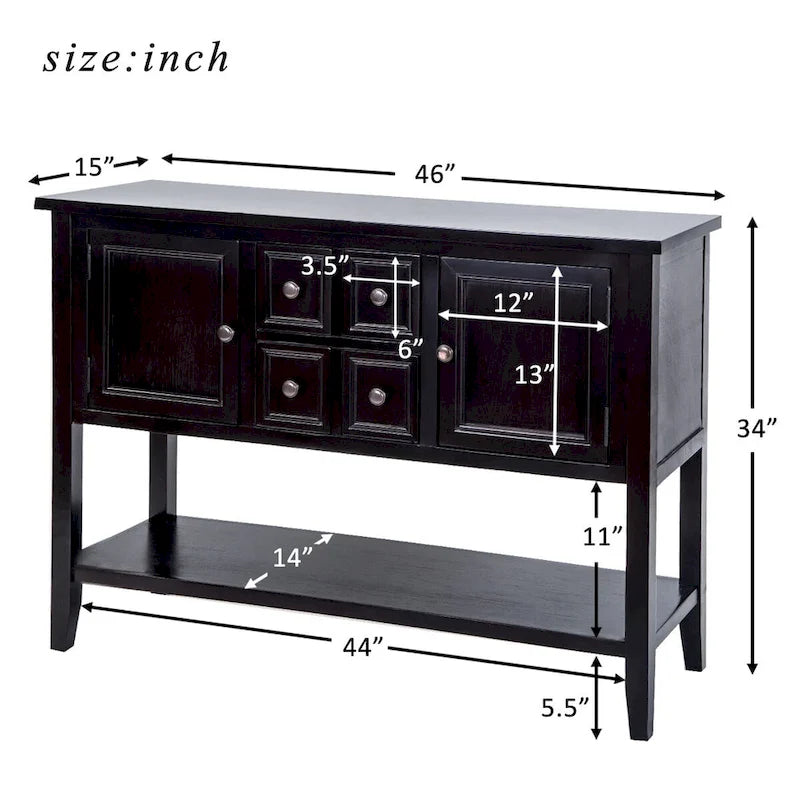 Buffet Sideboard Console Table Retro Design