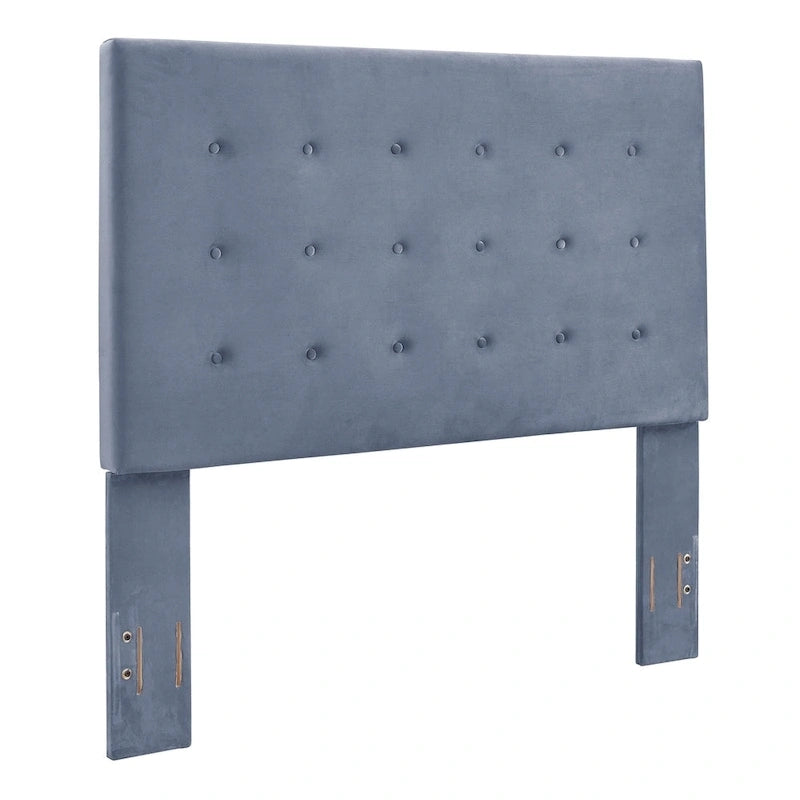 Square Upholstered Full/Queen Headboard in Cornflower Microfiber