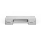 Modern White 2-drawer Floating Wall-mount Desk