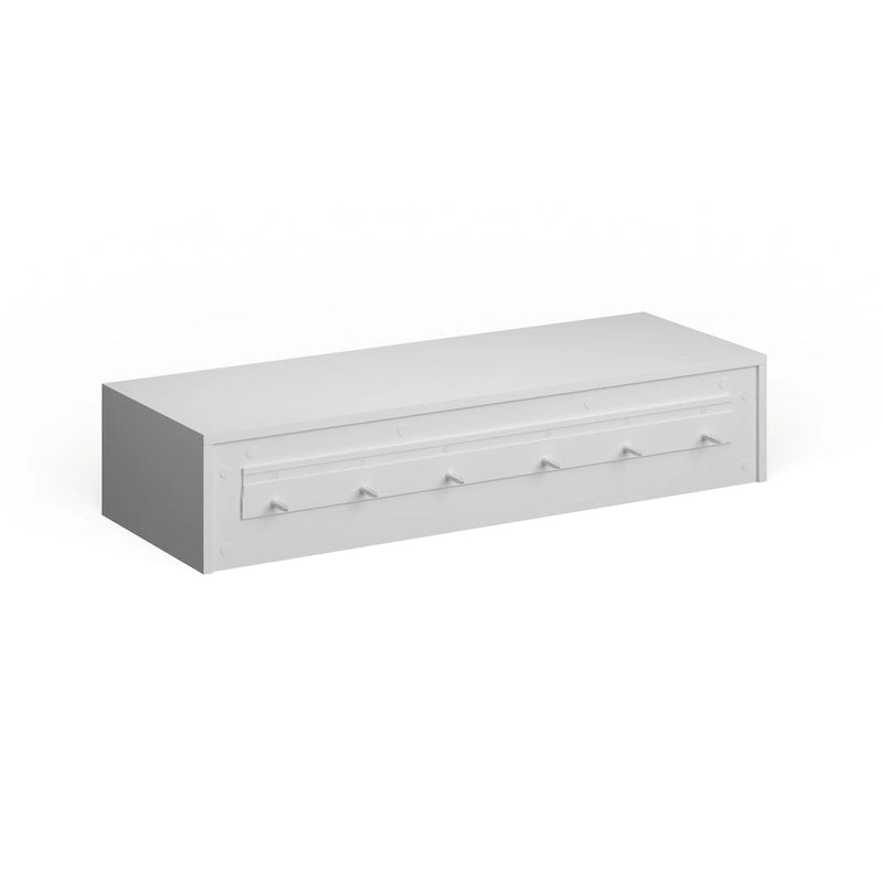 Modern White 2-drawer Floating Wall-mount Desk