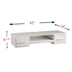 Modern White 2-drawer Floating Wall-mount Desk
